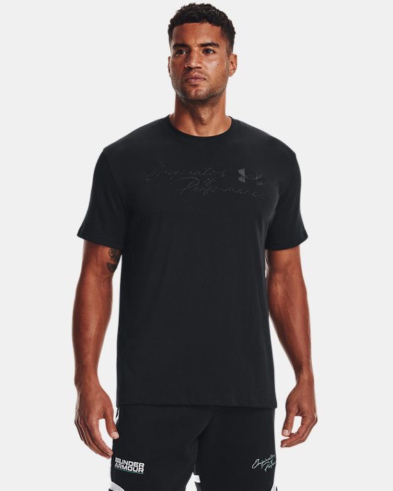 เสื้อแขนสั้น UA Origin Of Performance Heavyweight สำหรับผู้ชาย, Black, pdpMainDesktop image number 0